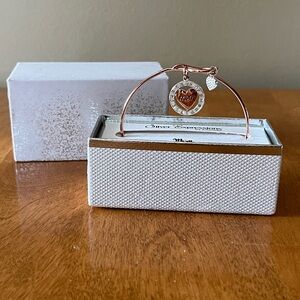 Rocks Rose Gold Bracelet with Engraved Charm